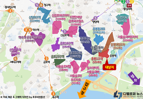 응봉1구역, 구역 지정 14년 만에 관리처분…한강 조망 극대화 설계로 주목