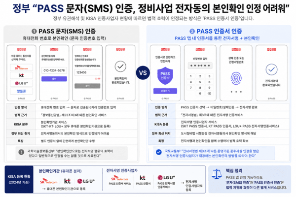 정부, 전자동의서 SMS 인증·전자서명 구분…“PASS 문자 인증 안 된다”